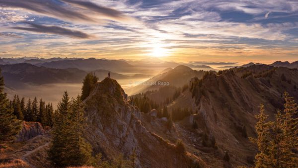Siplinger Kopf Balderschwang Herbst Allgäu Alpen Bayern Nagelfluh.